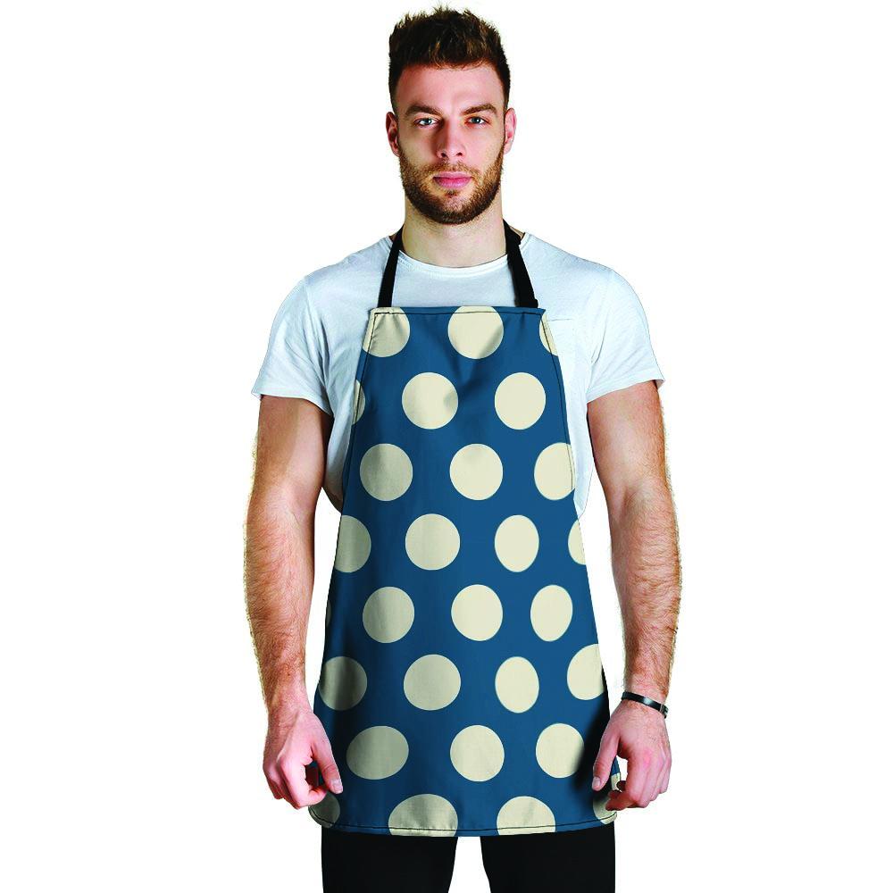 Blue Polka Dot Men's Apron-grizzshop