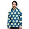 Blue Polka Dot Men's Hoodie-grizzshop