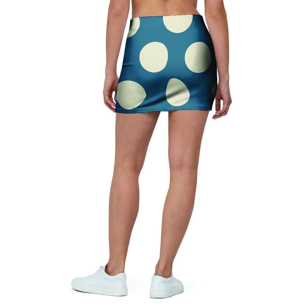 Blue Polka Dot Mini Skirt-grizzshop