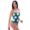 Blue Polka Dot One Piece Swimsuite-grizzshop