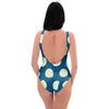 Blue Polka Dot One Piece Swimsuite-grizzshop