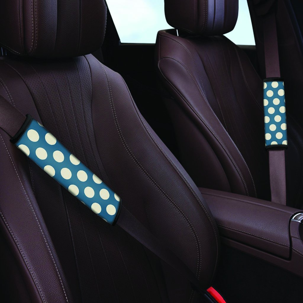 Blue Polka Dot Seat Belt Cover-grizzshop