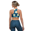 Blue Polka Dot Sports Bra-grizzshop