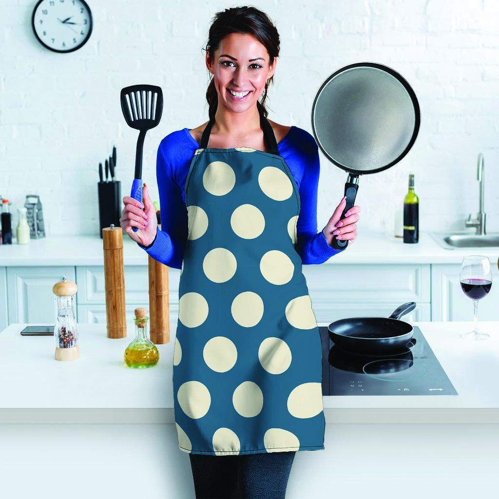 Blue Polka Dot Women's Apron-grizzshop