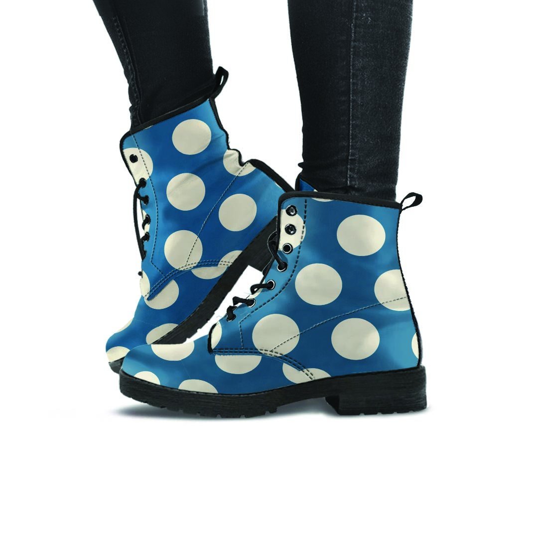 Blue Polka Dot Women's Boots-grizzshop