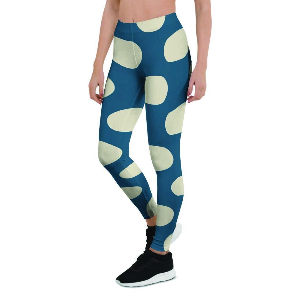 Blue Polka Dot Women's Leggings-grizzshop