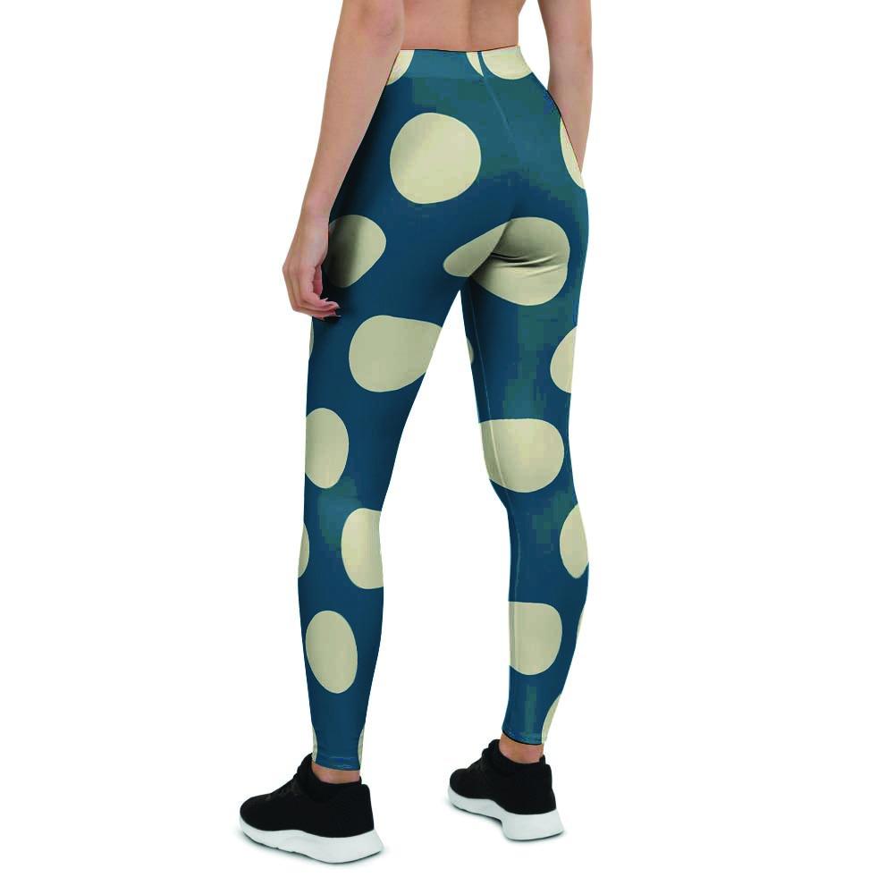 Blue Polka Dot Women's Leggings-grizzshop