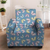 Blue Polka Dots Butterfly Print Armchair Cover-grizzshop