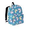 Blue Polka Dots Butterfly Print Backpack-grizzshop