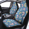 Blue Polka Dots Butterfly Print Car Seat Covers-grizzshop