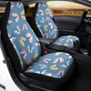 Blue Polka Dots Butterfly Print Car Seat Covers-grizzshop