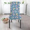 Blue Polka Dots Butterfly Print Chair Cover-grizzshop