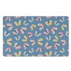 Blue Polka Dots Butterfly Print Door Mat-grizzshop