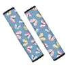 Blue Polka Dots Butterfly Print Seat Belt Cover-grizzshop