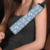 Blue Polka Dots Butterfly Print Seat Belt Cover-grizzshop