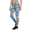 Blue Polka Dots Butterfly Print Women's Leggings-grizzshop