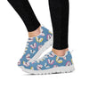 Blue Polka Dots Butterfly Print Women's Sneakers-grizzshop