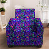 Blue Psychedelic Armchair Cover-grizzshop