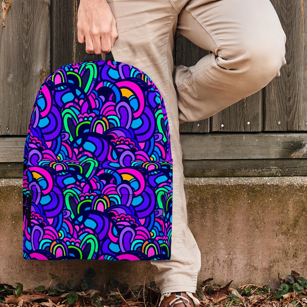 Blue Psychedelic Backpack-grizzshop