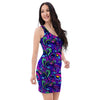 Blue Psychedelic Bodycon Dress-grizzshop