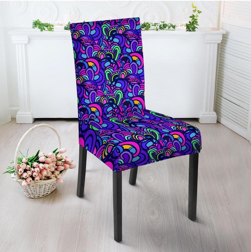 Blue Psychedelic Chair Cover-grizzshop