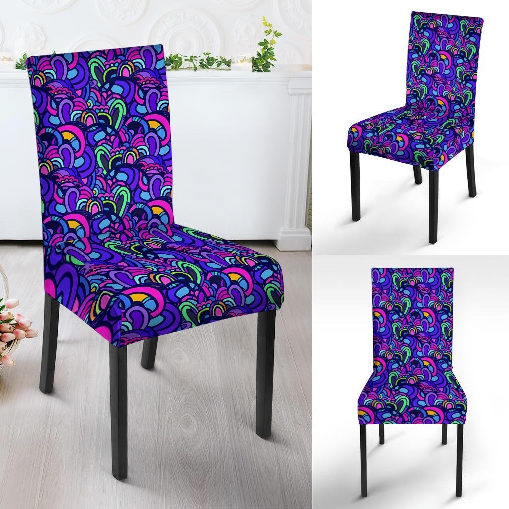 Blue Psychedelic Chair Cover-grizzshop