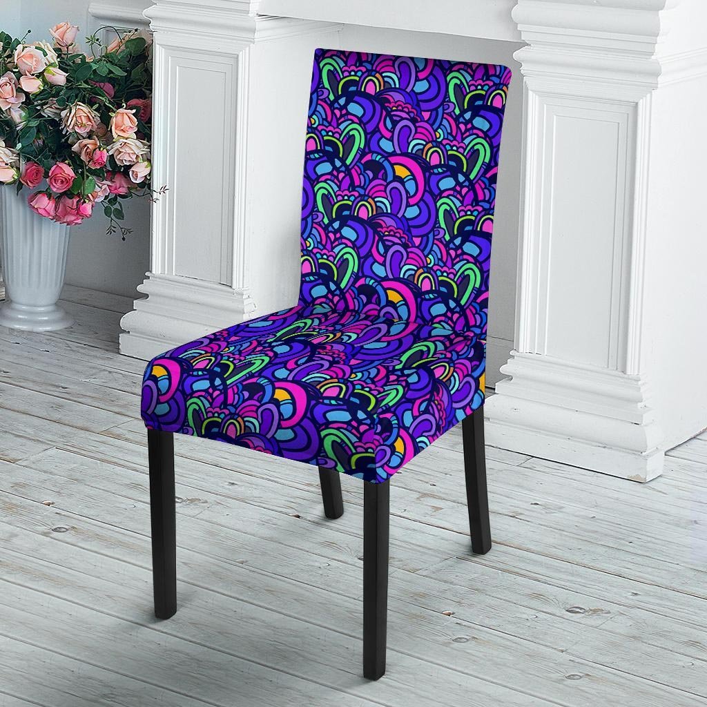 Blue Psychedelic Chair Cover-grizzshop