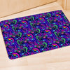 Blue Psychedelic Door Mat-grizzshop