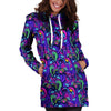 Blue Psychedelic Hoodie Dress-grizzshop