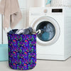 Blue Psychedelic Laundry Basket-grizzshop