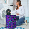 Blue Psychedelic Laundry Basket-grizzshop