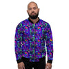 Blue Psychedelic Men's Bomber Jacket-grizzshop