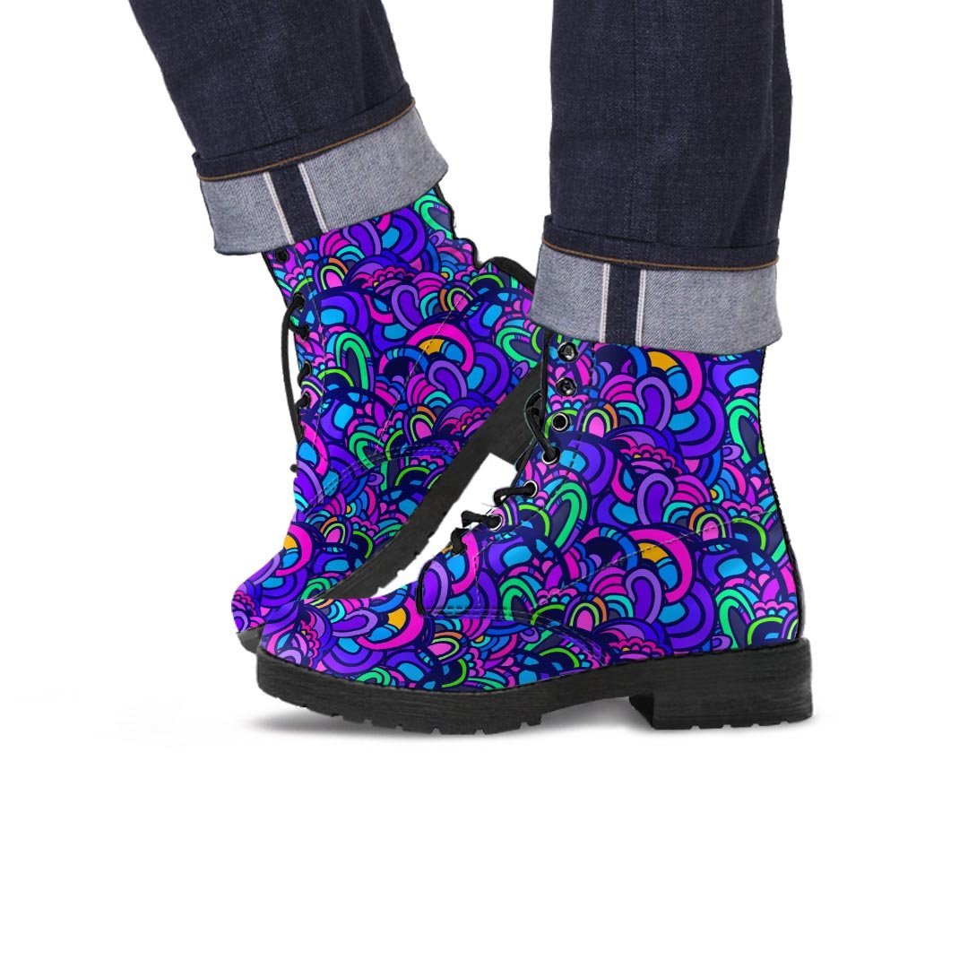 Blue Psychedelic Men's Boots-grizzshop