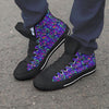 Blue Psychedelic Men's High Top Shoes-grizzshop