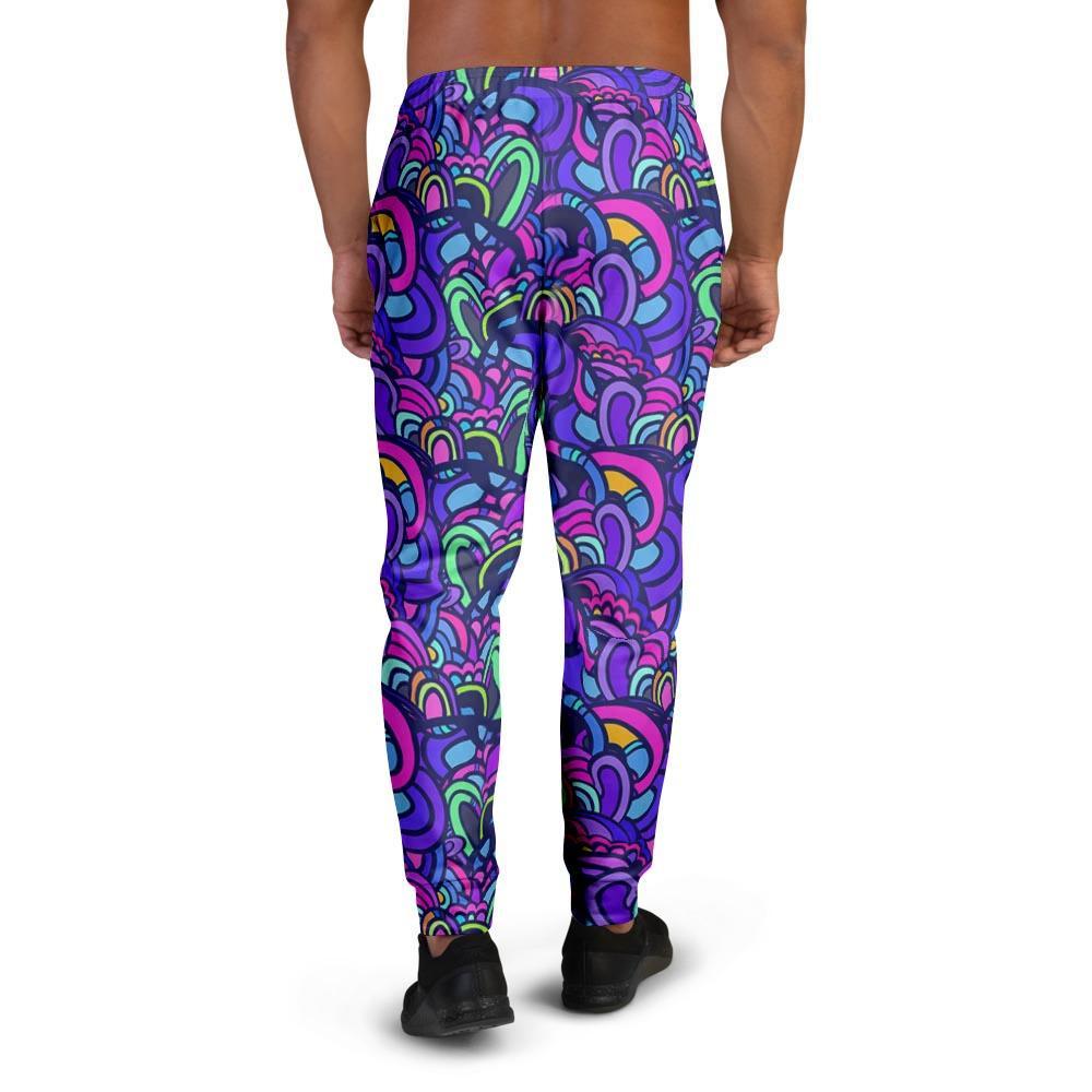 Blue Psychedelic Men's Joggers-grizzshop