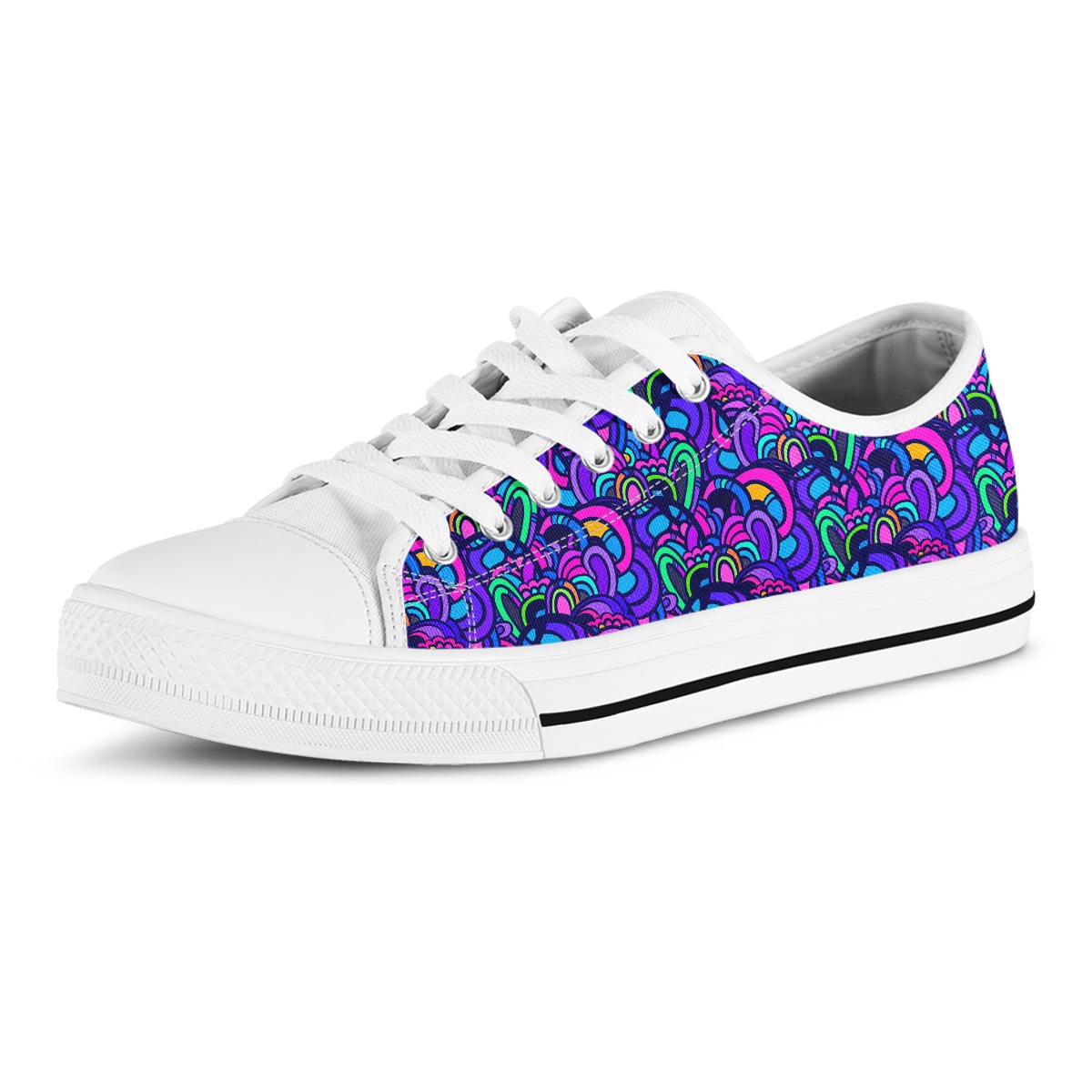 Blue Psychedelic Men's Low Top Shoes-grizzshop