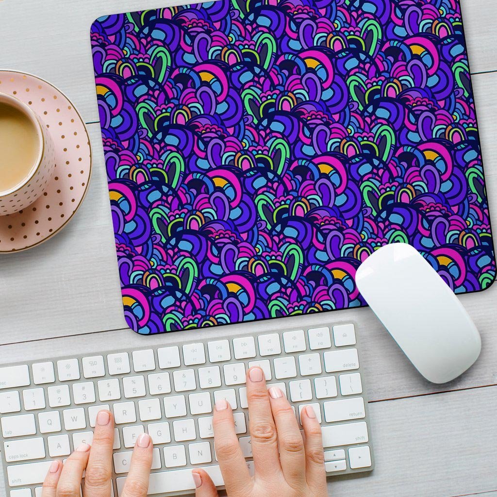 Blue Psychedelic Mouse Pad-grizzshop