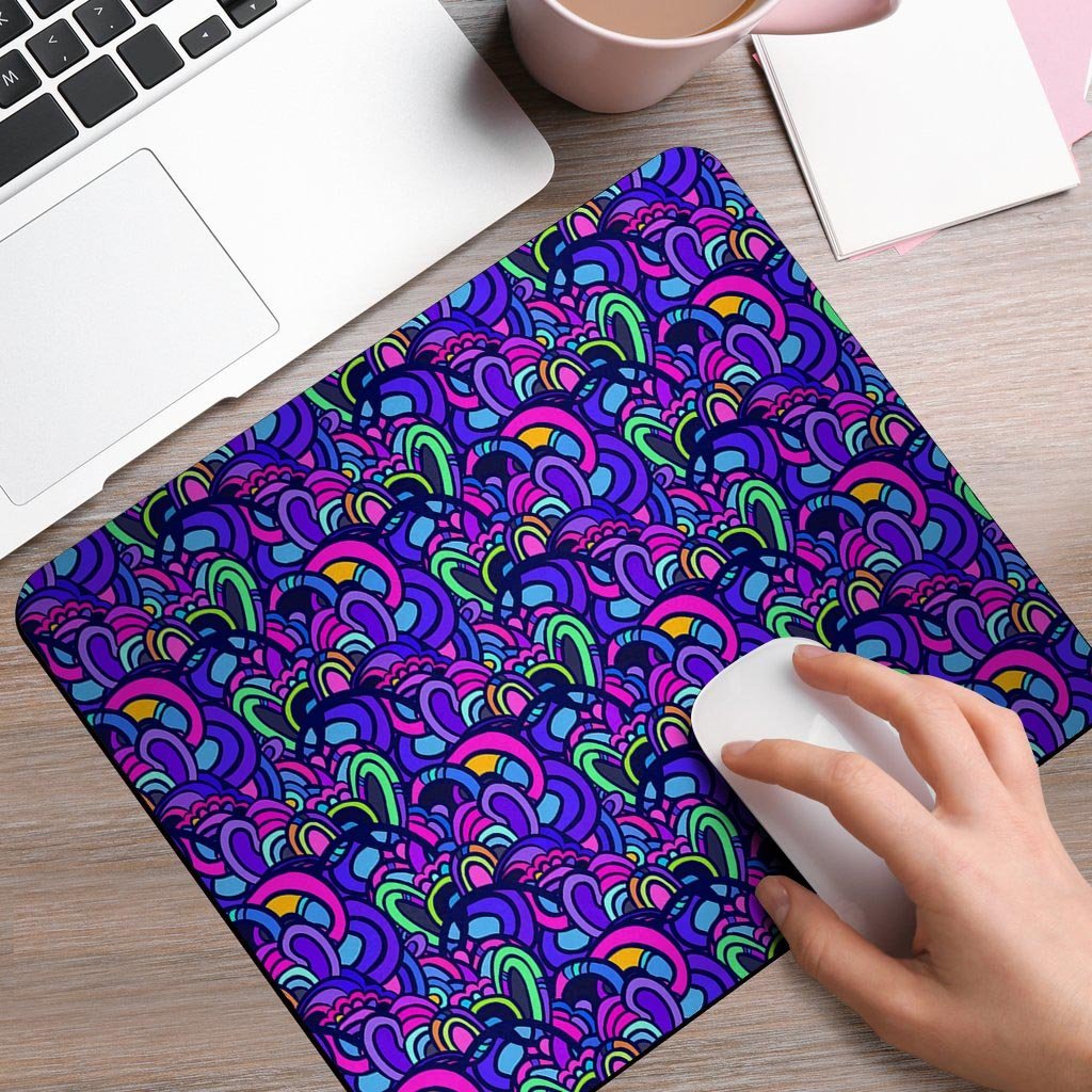 Blue Psychedelic Mouse Pad-grizzshop