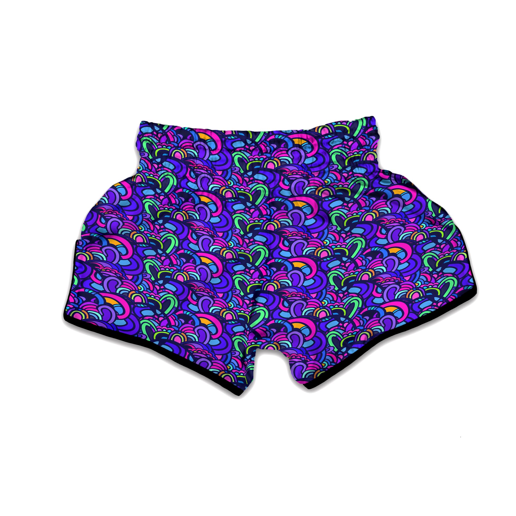 Blue Psychedelic Muay Thai Boxing Shorts-grizzshop