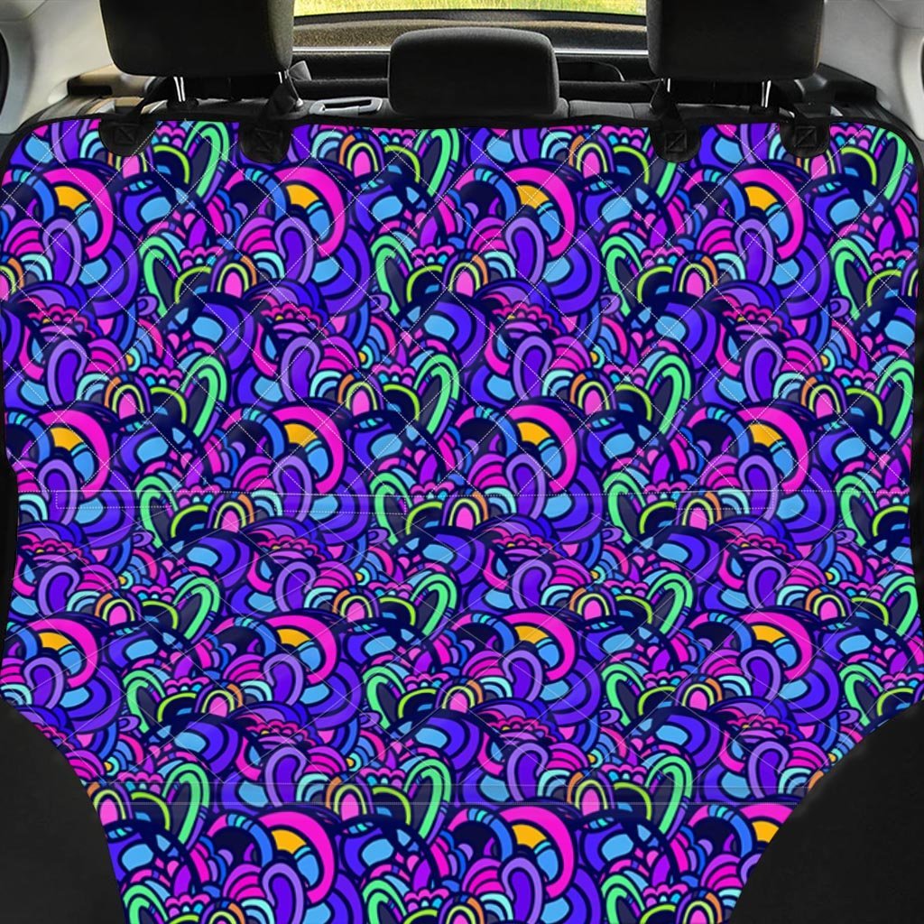 Blue Psychedelic Pet Car Seat Cover-grizzshop