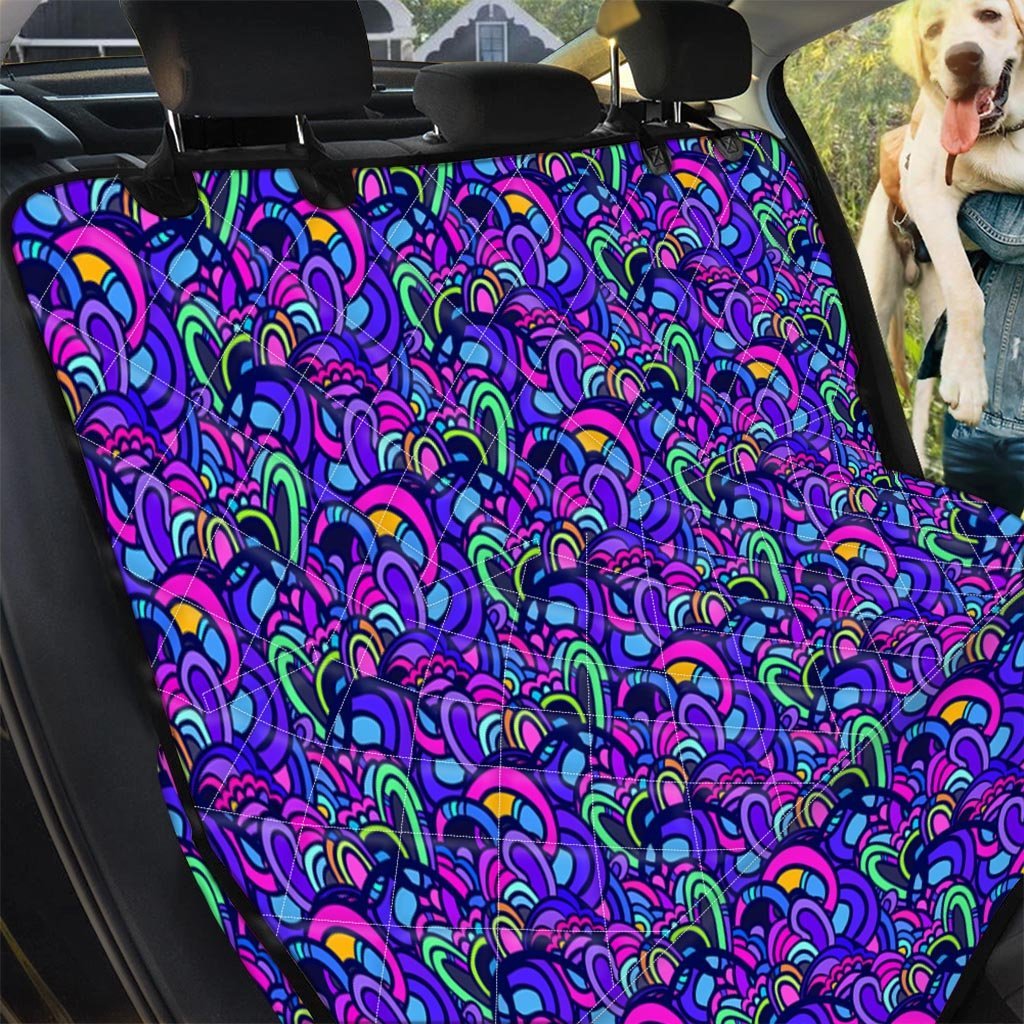 Blue Psychedelic Pet Car Seat Cover-grizzshop