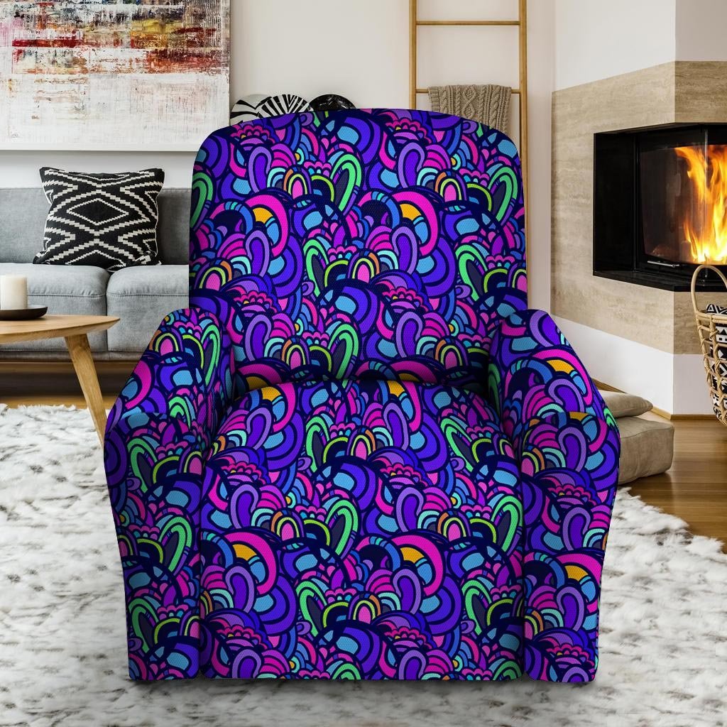 Blue Psychedelic Recliner Cover-grizzshop