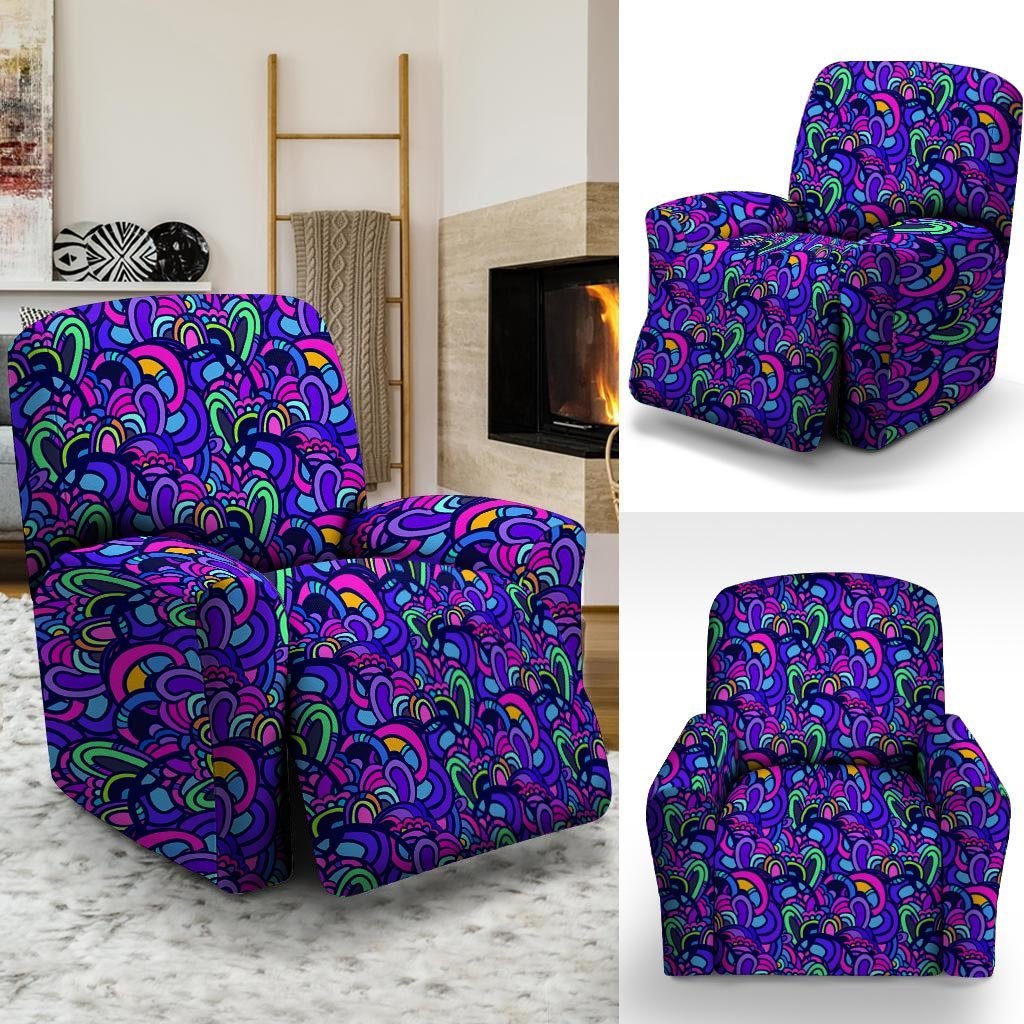 Blue Psychedelic Recliner Cover-grizzshop