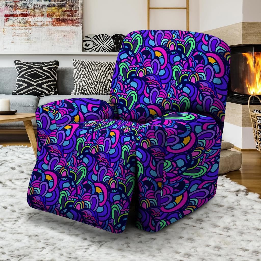 Blue Psychedelic Recliner Cover-grizzshop