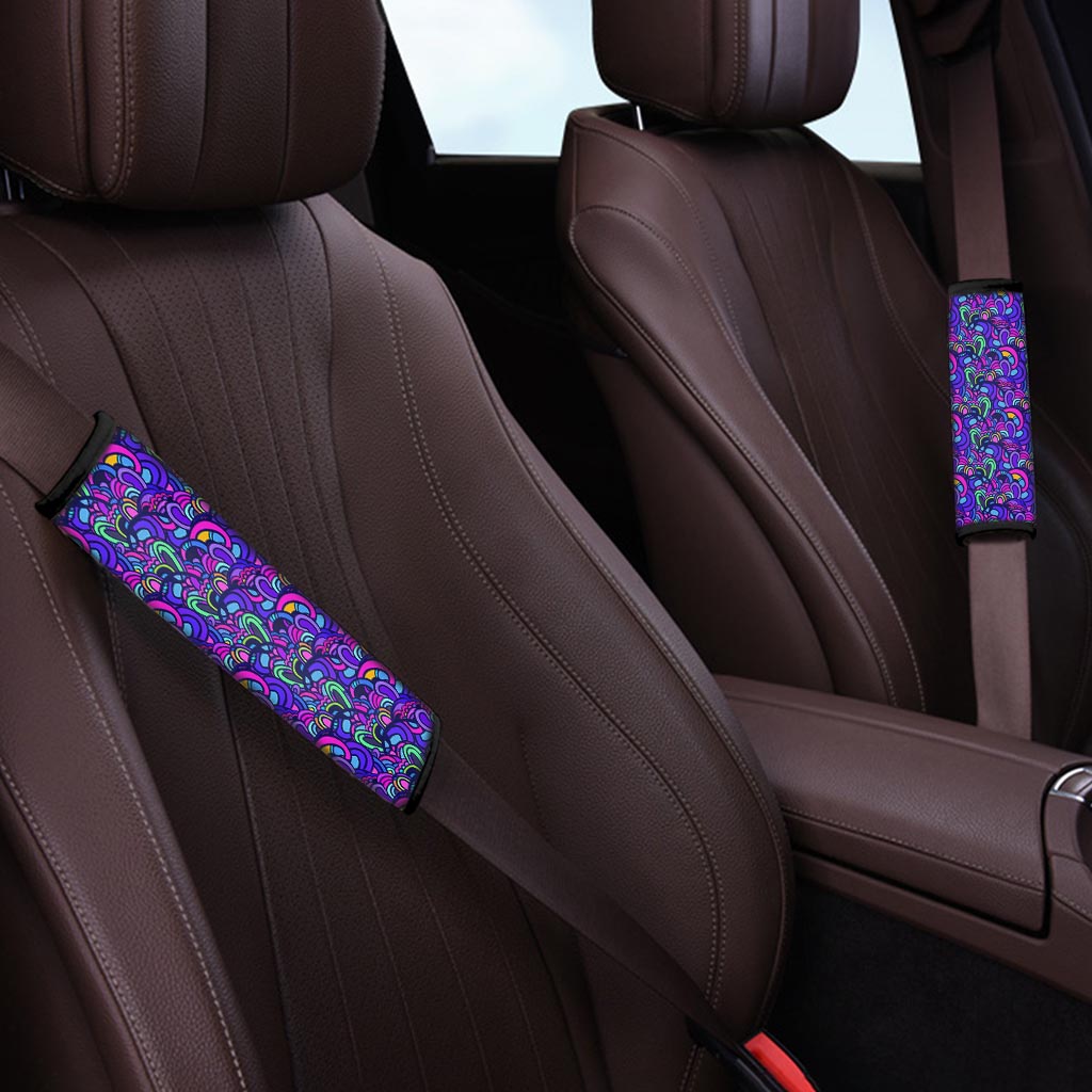 Blue Psychedelic Seat Belt Cover-grizzshop