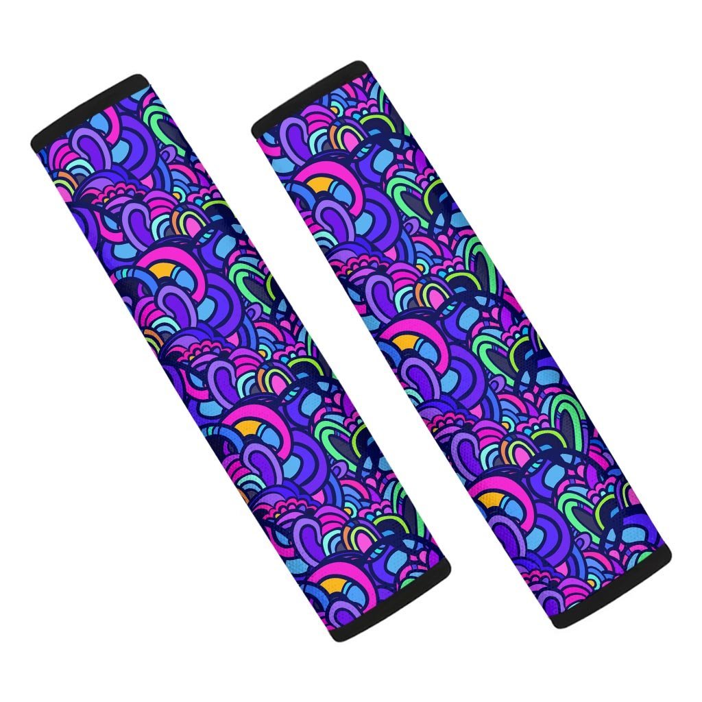 Blue Psychedelic Seat Belt Cover-grizzshop