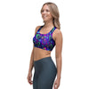 Blue Psychedelic Sports Bra-grizzshop