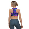 Blue Psychedelic Sports Bra-grizzshop