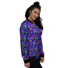 Blue Psychedelic Women's Bomber Jacket-grizzshop