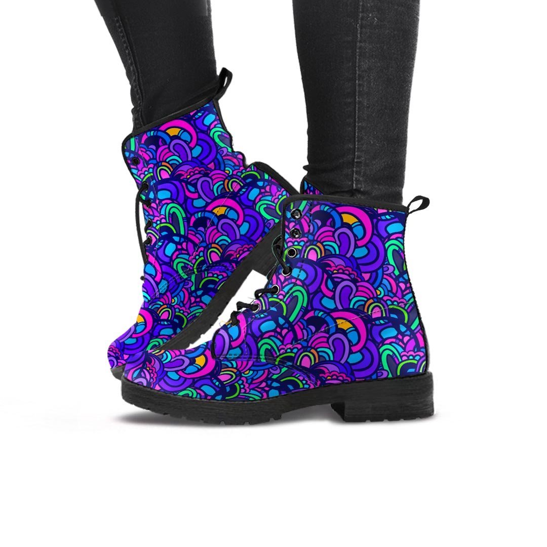 Blue Psychedelic Women's Boots-grizzshop